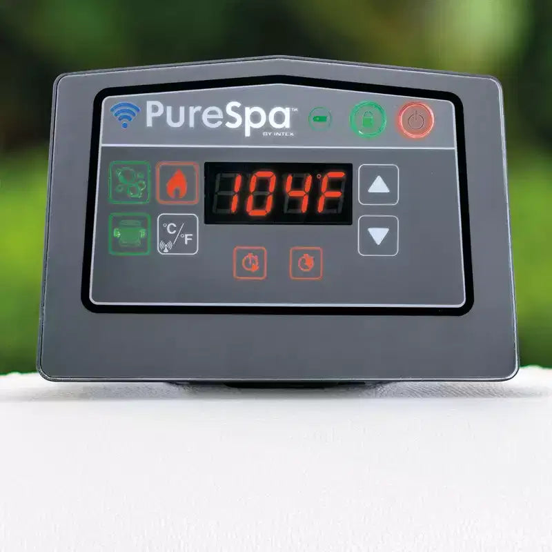 Spa gonflable Intex PureSpa Plus à jets avec 4 lumières multicolores à piles