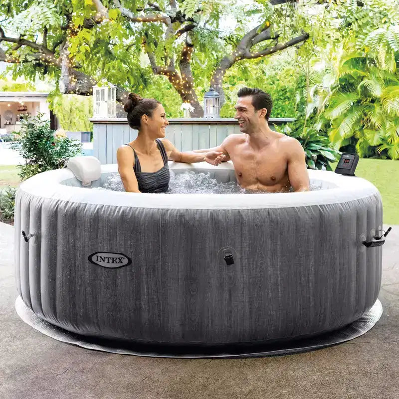 Spa gonflable Intex PureSpa Plus à jets avec 4 lumières multicolores à piles