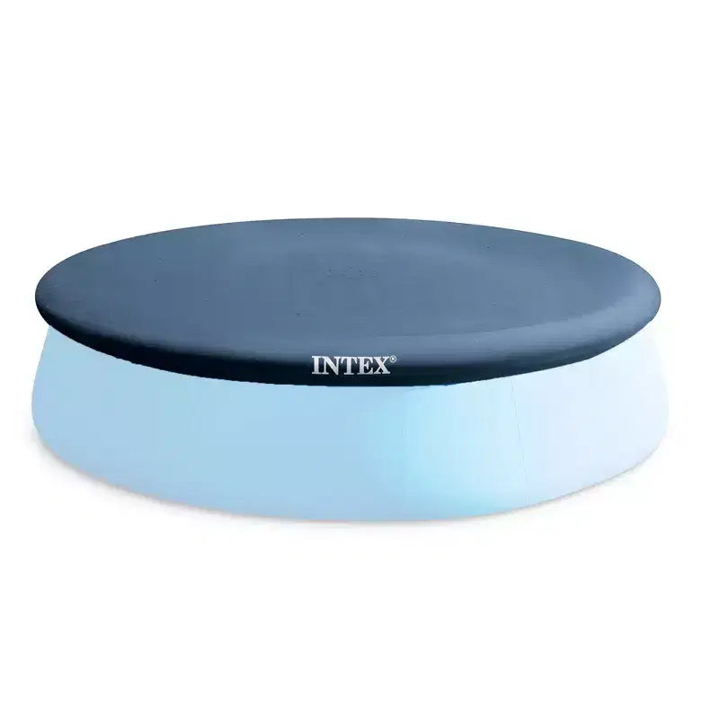 Piscine hors-sol ronde Intex de 3,66 m x 76 cm avec cadre métallique, pompe de filtration et bâche de piscine ronde Easy Set, bleue
