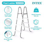 Piscine hors sol ronde Intex de 3,66 m x 76 cm avec cadre métallique, pompe de filtration, cartouches, échelle en acier de 1,07 m et bâche de sécurité