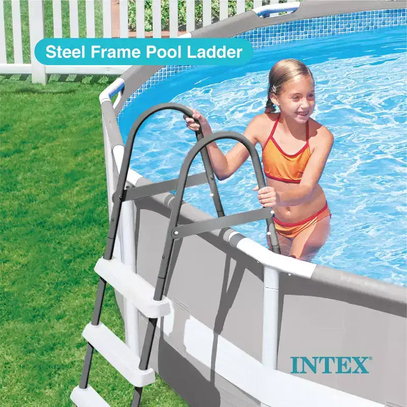 Piscine hors sol Intex de 3,66 x 0,76 m avec cadre en métal, pompe de filtration et accessoires