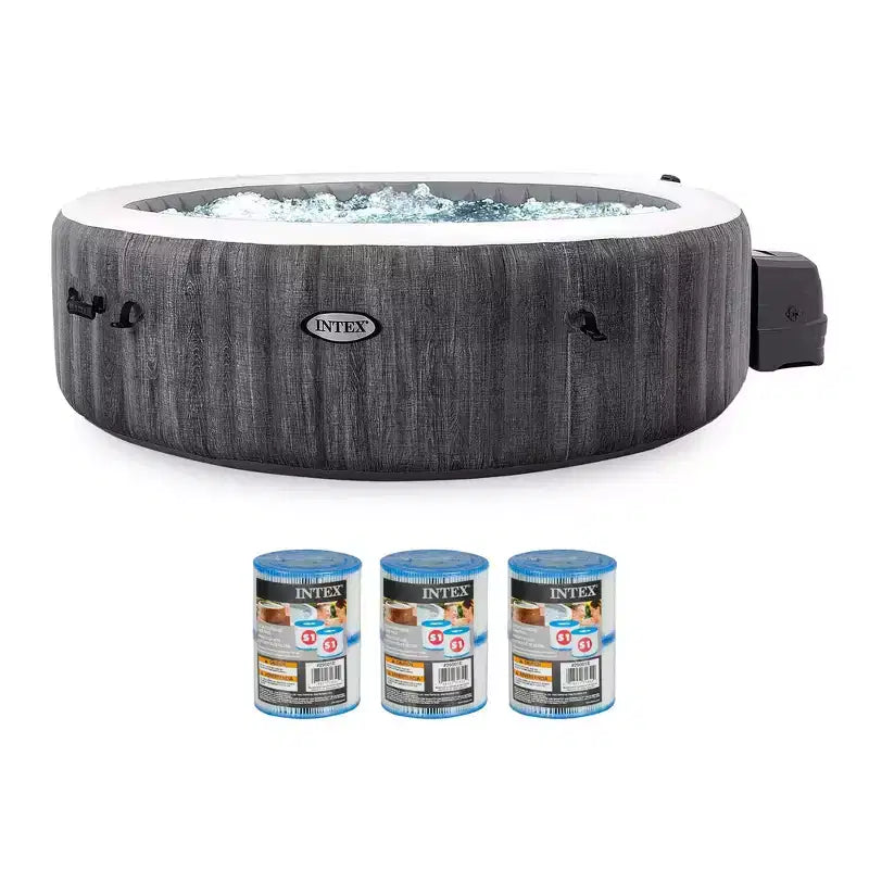 INTEX PureSpa Plus Inflatable Hot Tub & INTEX Type S1 Filter Cartridges (6 Pack)