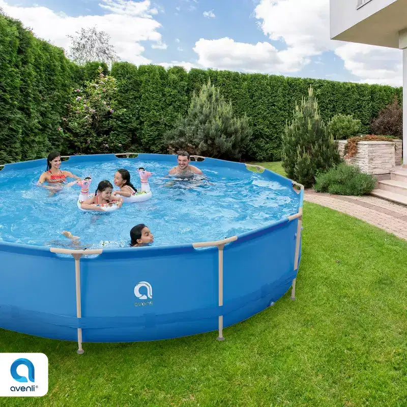 Piscine hors sol d'extérieur JLeisure Avenli avec raccord et assemblage faciles du cadre