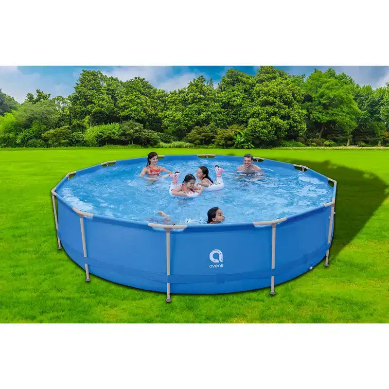 Piscine hors sol d'extérieur JLeisure Avenli avec raccord et assemblage faciles du cadre