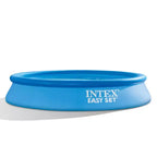 Intex Easy Set Inflatable Puncture Resistant Above Ground Portable Outdoor Swimming Pool for Kids and Adults, Blue