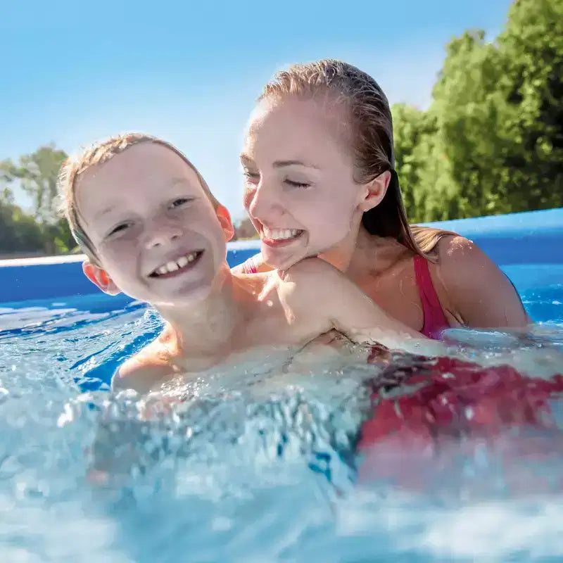 Piscine hors sol gonflable Intex Easy Set, résistante aux perforations, portable, pour enfants et adultes, bleue