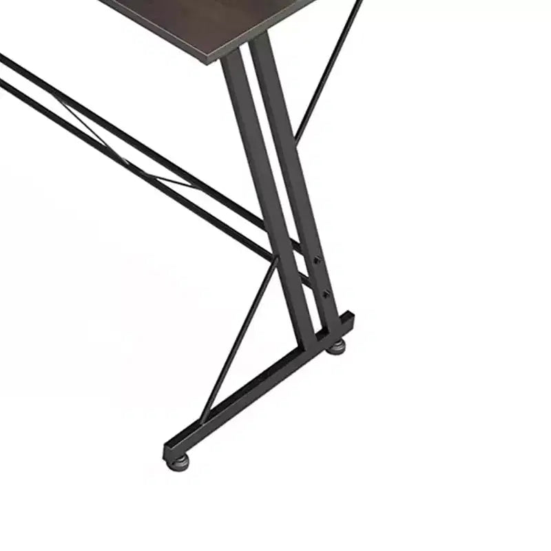 Somdot Bureau d'angle en L pour ordinateur, idéal pour la maison ou le bureau, avec support amovible pour écrans multiples, montage facile, noyer noir