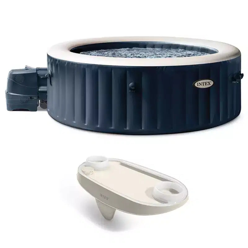 Intex PureSpa Plus Portable Inflatable Hot Tub, 77 x 28, with Phone Spa Tray