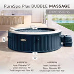 Intex PureSpa Plus Bain à remous gonflable portable, 77 x 28, avec plateau de téléphone pour spa
