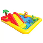 Centre de jeux aquatique gonflable Intex 100 x 77 pour enfants avec piscine familiale de 2,6 m x 1,75 m pour 2-3 enfants, bleu et blanc
