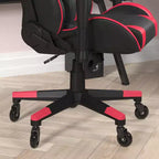 Flash Furniture X20 Sedia da gaming, sedia da ufficio da corsa per computer PC, regolabile con schienale reclinabile e ruote trasparenti