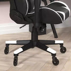 Flash Furniture X20 Sedia da gaming, sedia da ufficio da corsa per computer PC, regolabile con schienale reclinabile e ruote trasparenti