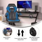 Sedia da gaming Flash Furniture X10 sedia da ufficio da corsa per PC computer con braccioli ribaltabili e ruote trasparenti