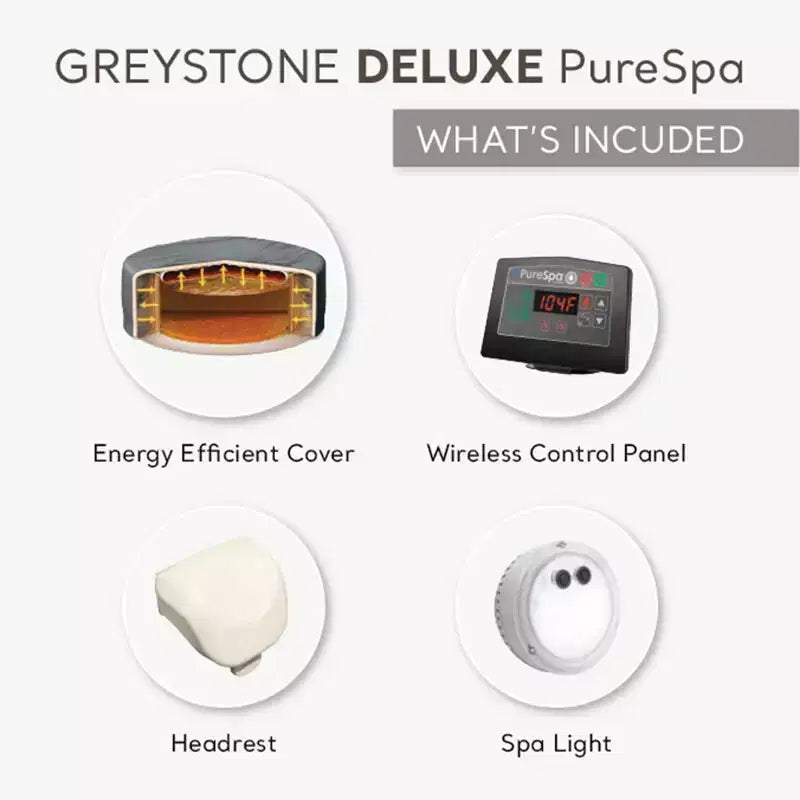 Spa Gonflable Carré Portable Intex PureSpa Plus avec 190 Jets à Bulles et Pompe Chauffante Intégrée