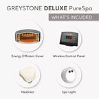 Spa Gonflable Carré Portable Intex PureSpa Plus avec 190 Jets à Bulles et Pompe Chauffante Intégrée