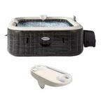 Intex PureSpa Plus Greystone Inflatable Hot Tub, 94x28, w/ Tablet & Phone Tray