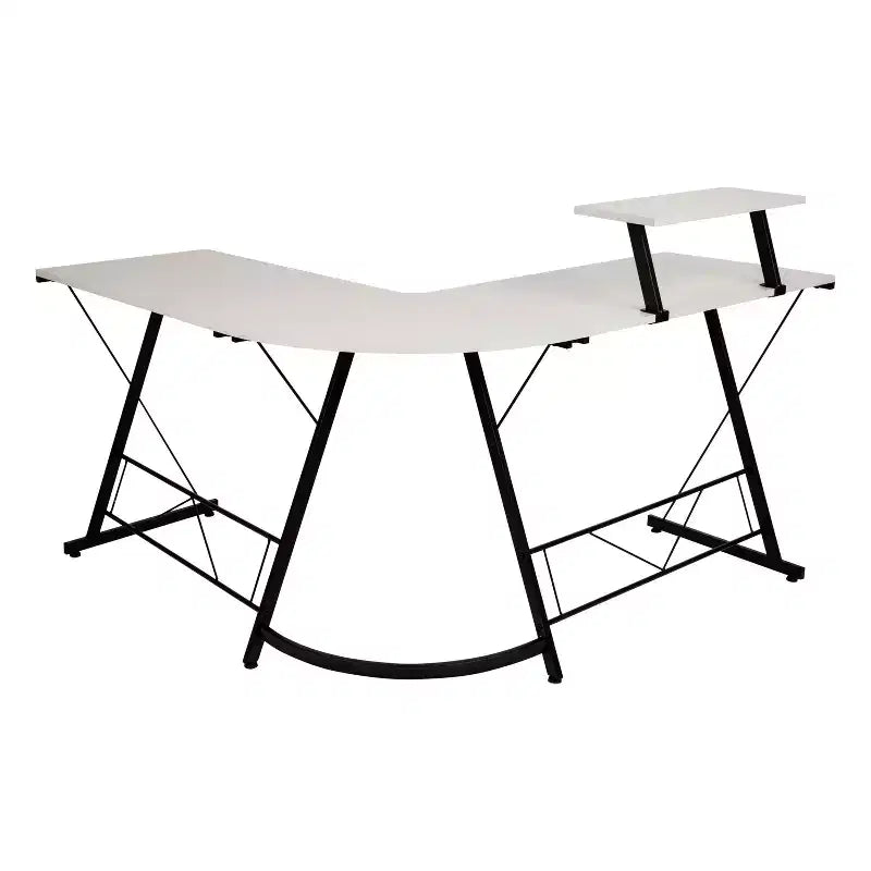 Bureau d'angle Emma et Oliver, bureau gaming, bureau pour la maison, structure