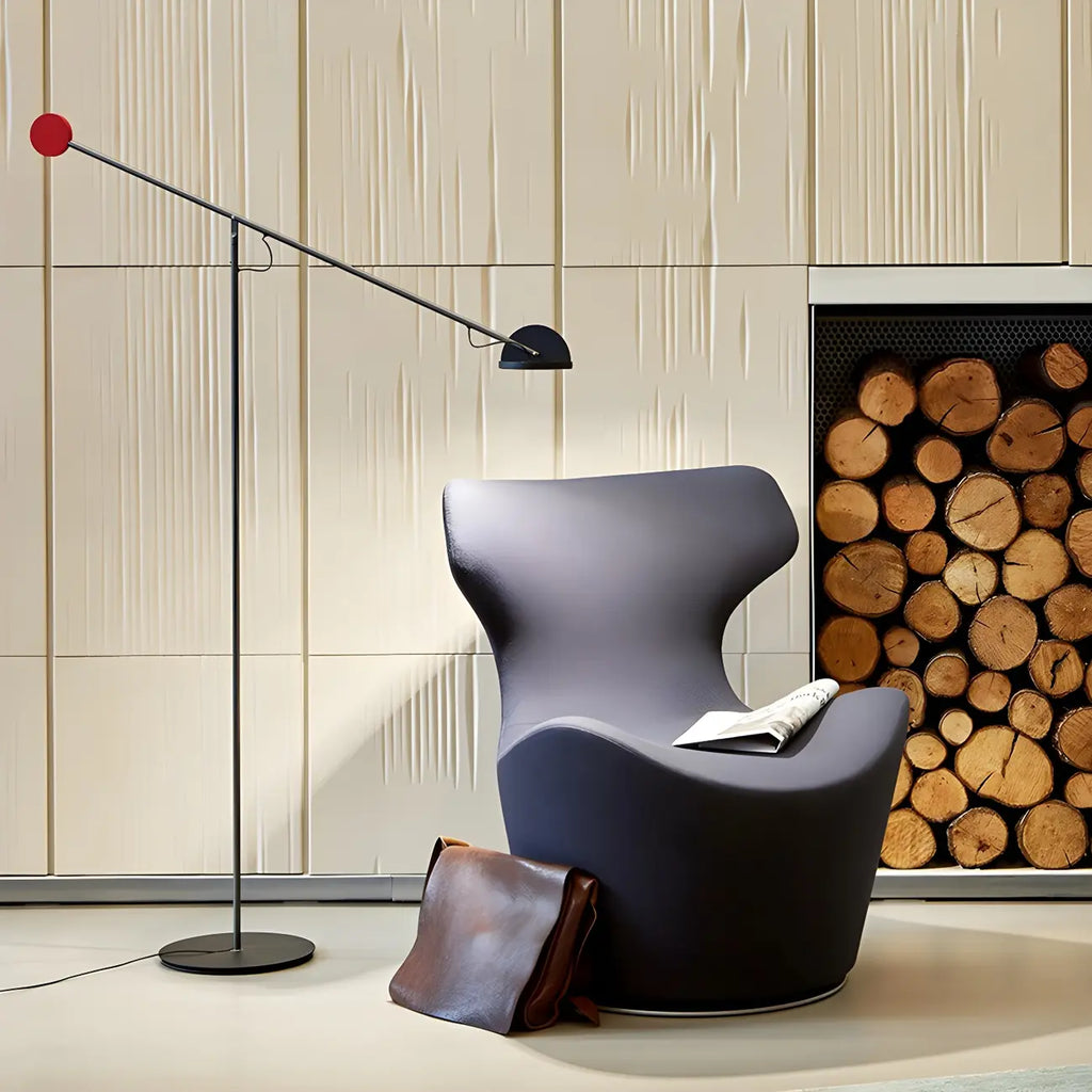 Lampadaire moderne à bras articulé LED en métal pour salon