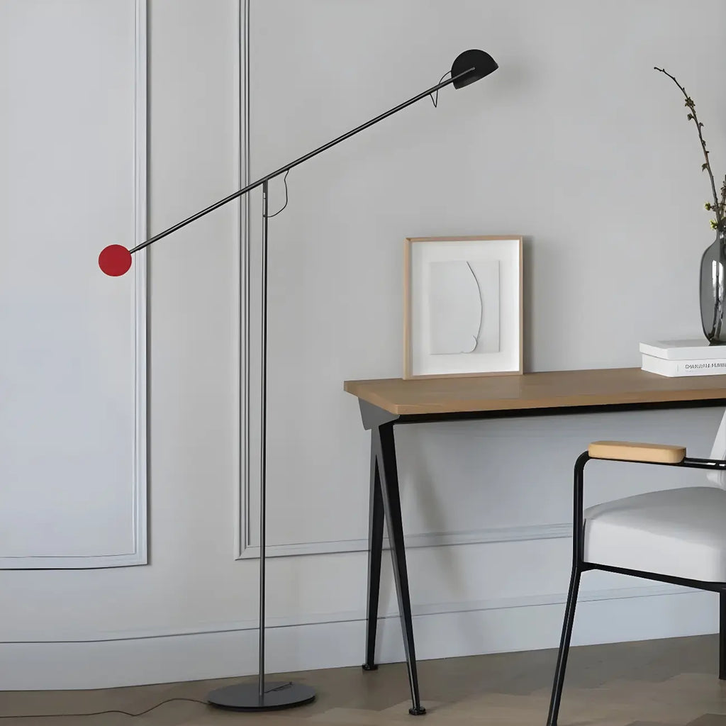 Lampadaire moderne à bras articulé LED en métal pour salon
