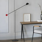 Lampadaire moderne à bras articulé LED en métal pour salon