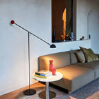 Lampadaire moderne à bras articulé LED en métal pour salon