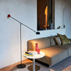 Lampadaire moderne à bras articulé LED en métal pour salon