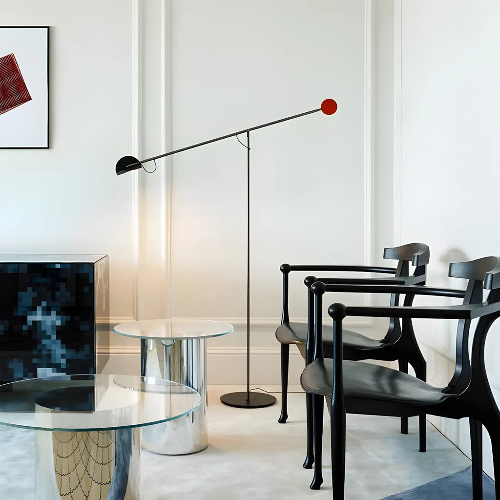 Lampadaire moderne à bras articulé LED en métal pour salon