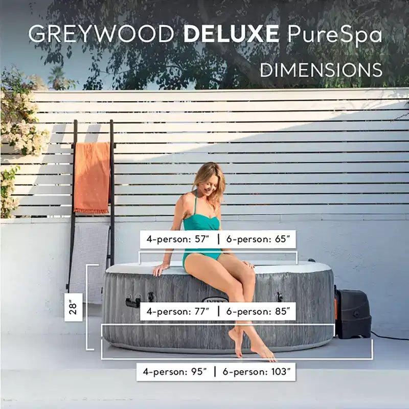 Intex 28441EP PureSpa Plus Spa Gonflable Portable à Jets de Bulles, 85 x 28 et Cartouches de Filtre de Rechange pour Spa Easy Set Type S1 29001E (Paquet de 8)