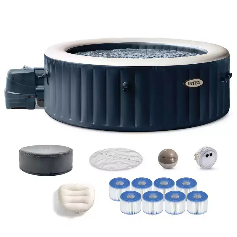 Intex PureSpa Plus Inflatable Square Spa & Type S1 Filter Cartridges (12 Pack)