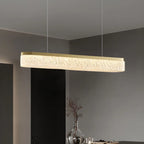 Suspension LED moderne dorée à 3 niveaux de gradation pour îlot de cuisine