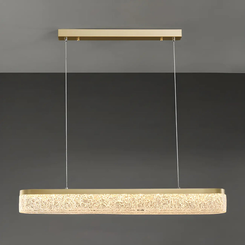 Suspension LED moderne dorée à 3 niveaux de gradation pour îlot de cuisine