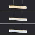Suspension LED moderne dorée à 3 niveaux de gradation pour îlot de cuisine