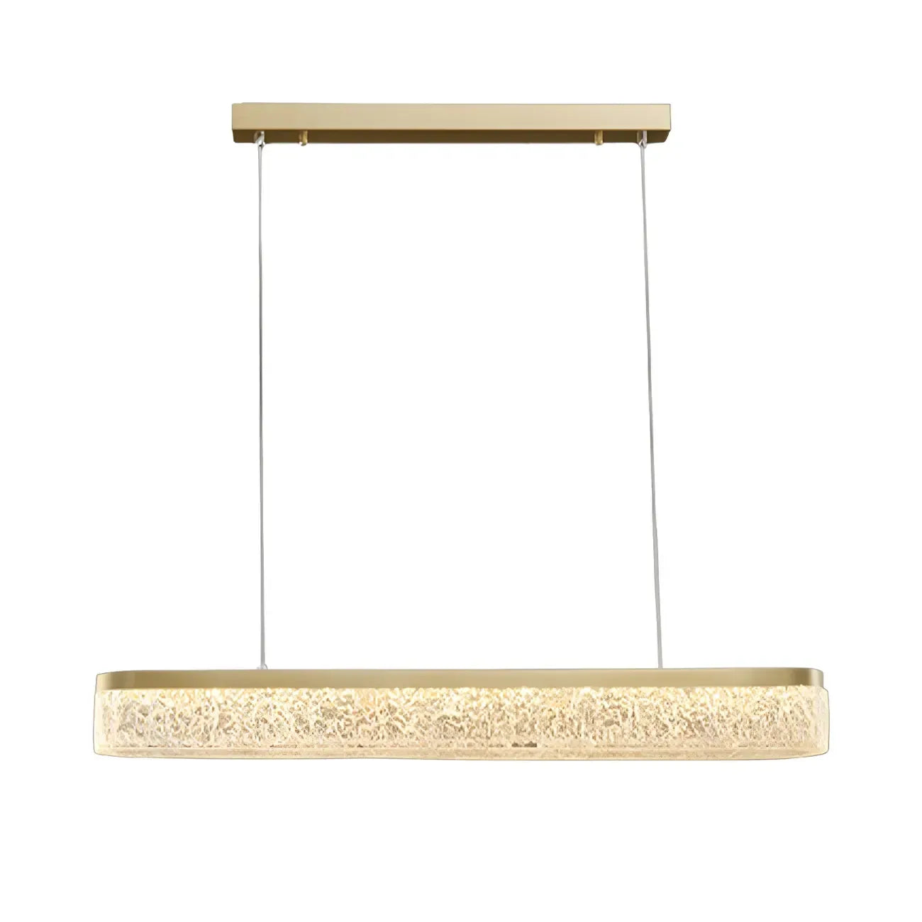 Suspension LED moderne dorée à 3 niveaux de gradation pour îlot de cuisine