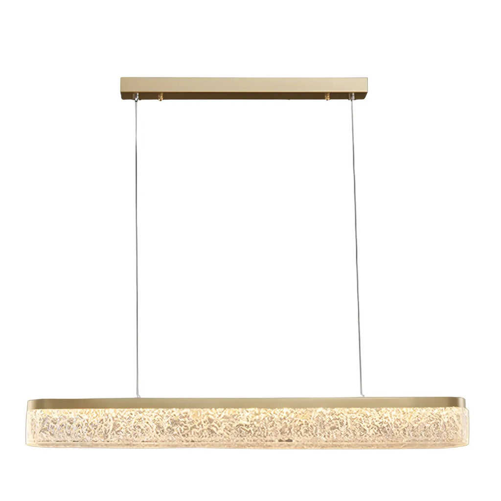 Suspension LED moderne dorée à 3 niveaux de gradation pour îlot de cuisine