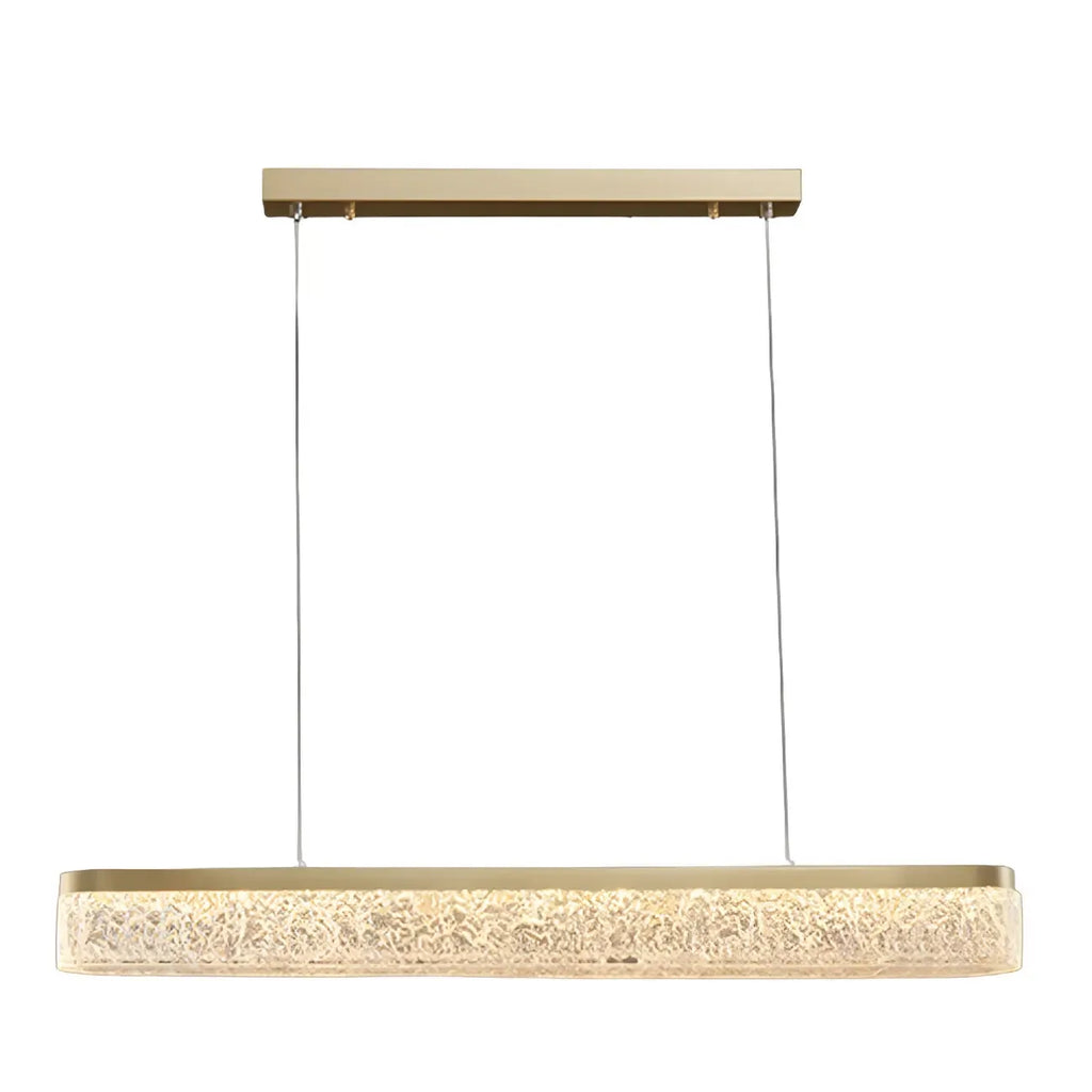 Suspension LED moderne dorée à 3 niveaux de gradation pour îlot de cuisine