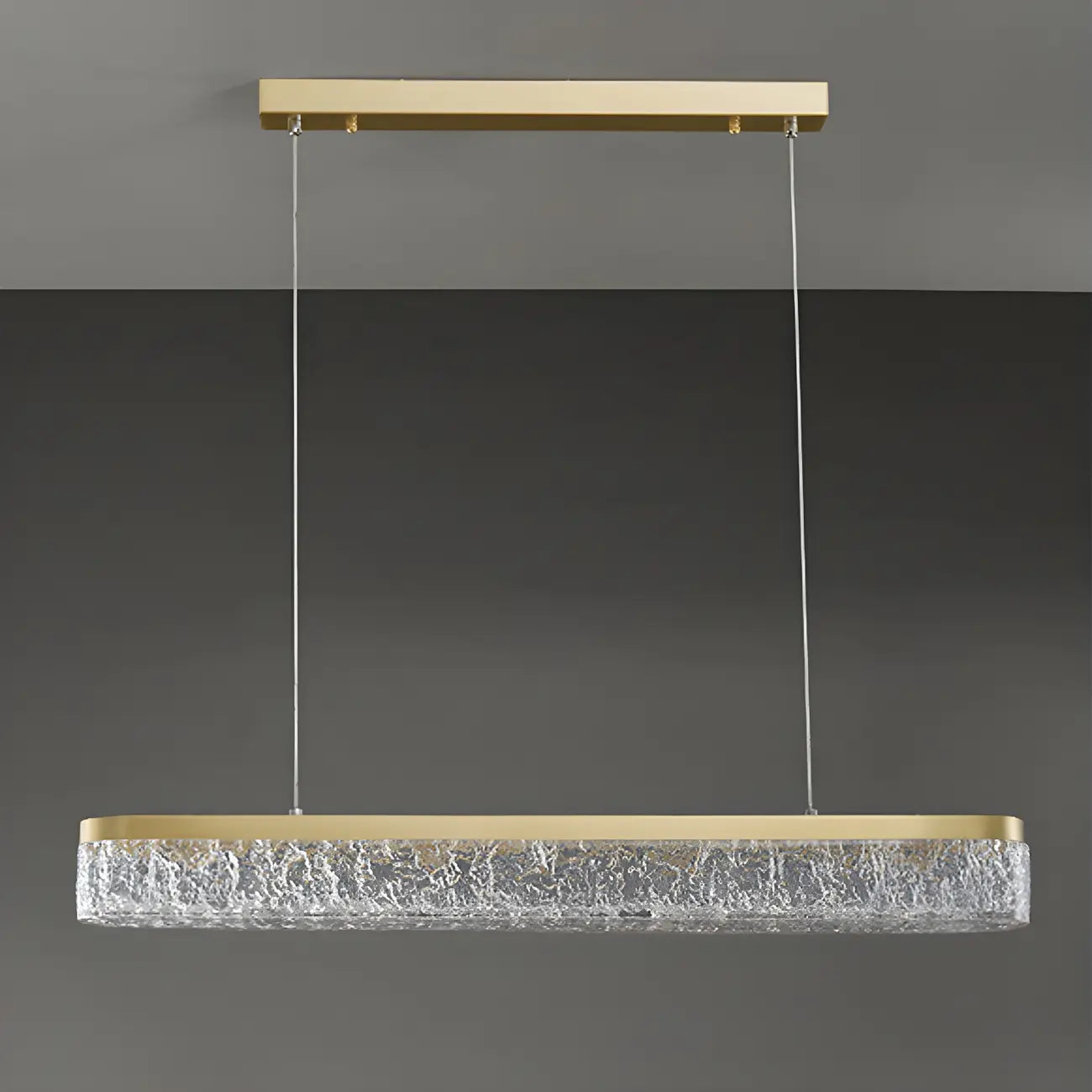 Suspension LED moderne dorée à 3 niveaux de gradation pour îlot de cuisine