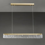 Suspension LED moderne dorée à 3 niveaux de gradation pour îlot de cuisine
