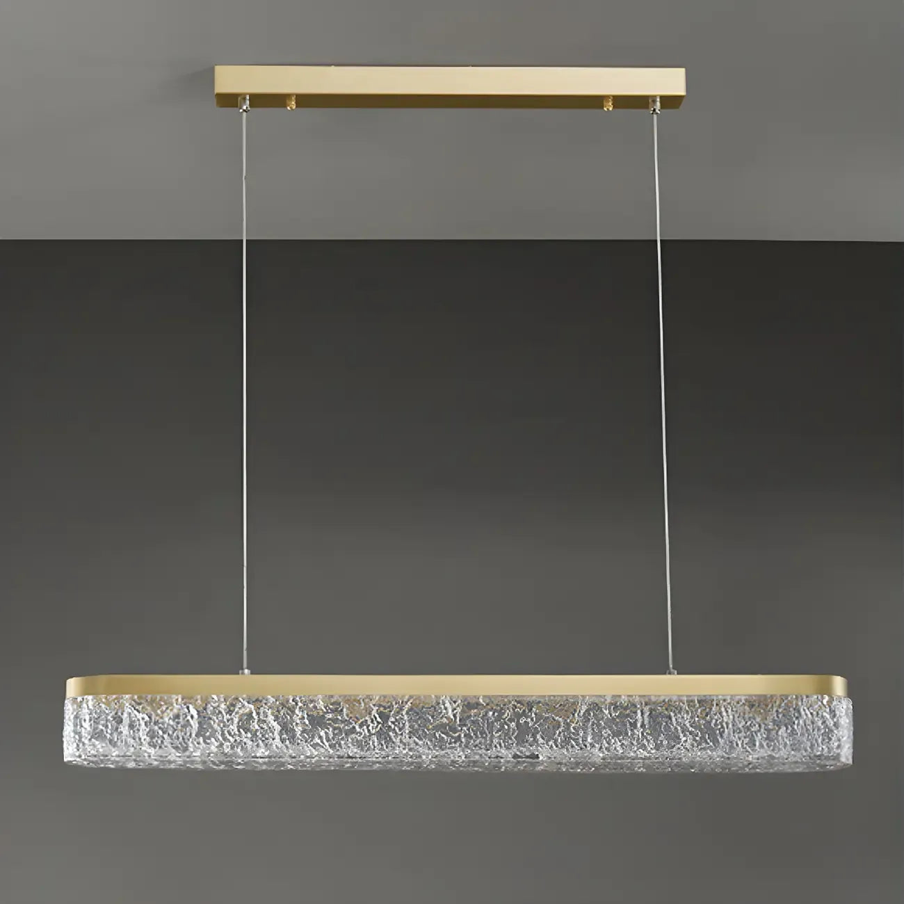 Suspension LED moderne dorée à 3 niveaux de gradation pour îlot de cuisine