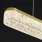 Suspension LED moderne dorée à 3 niveaux de gradation pour îlot de cuisine