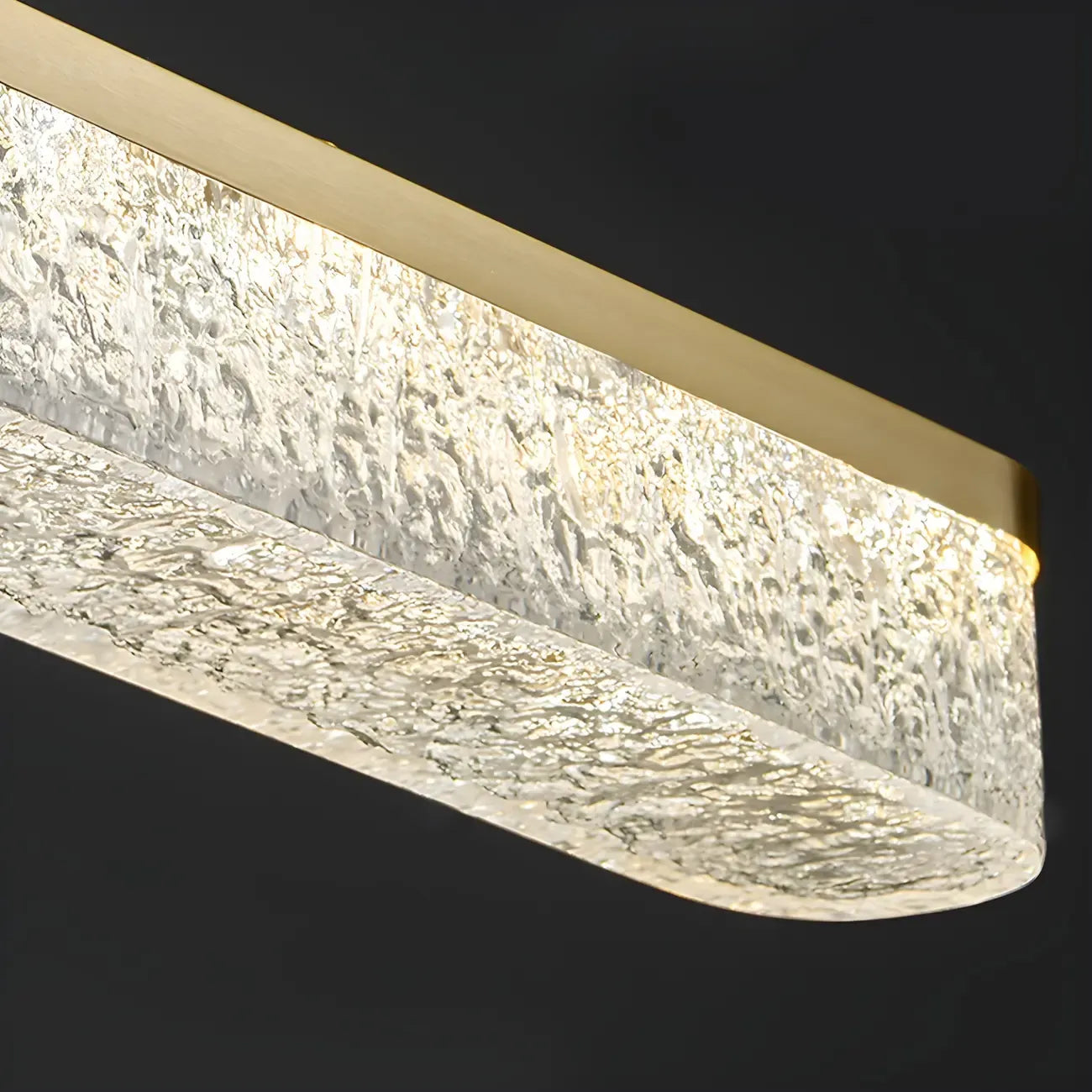 Suspension LED moderne dorée à 3 niveaux de gradation pour îlot de cuisine
