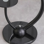 Lampadaire noir contemporain avec étagères pour salon