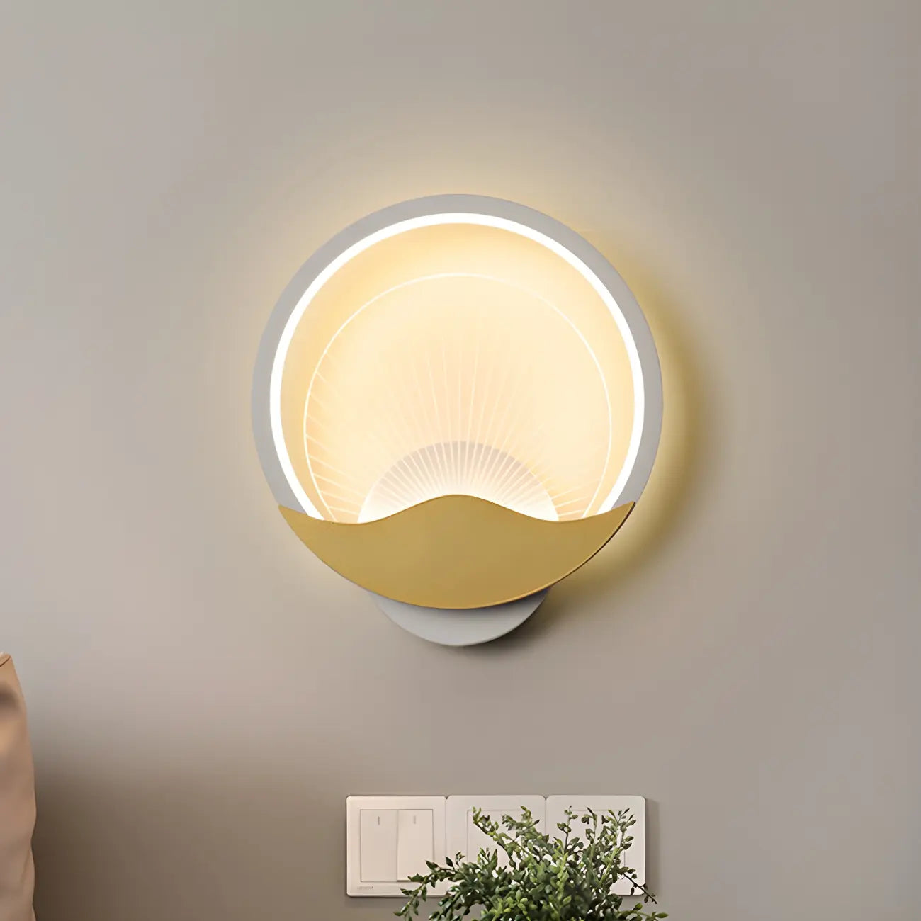 Applique murale LED moderne avec abat-jour en acrylique
