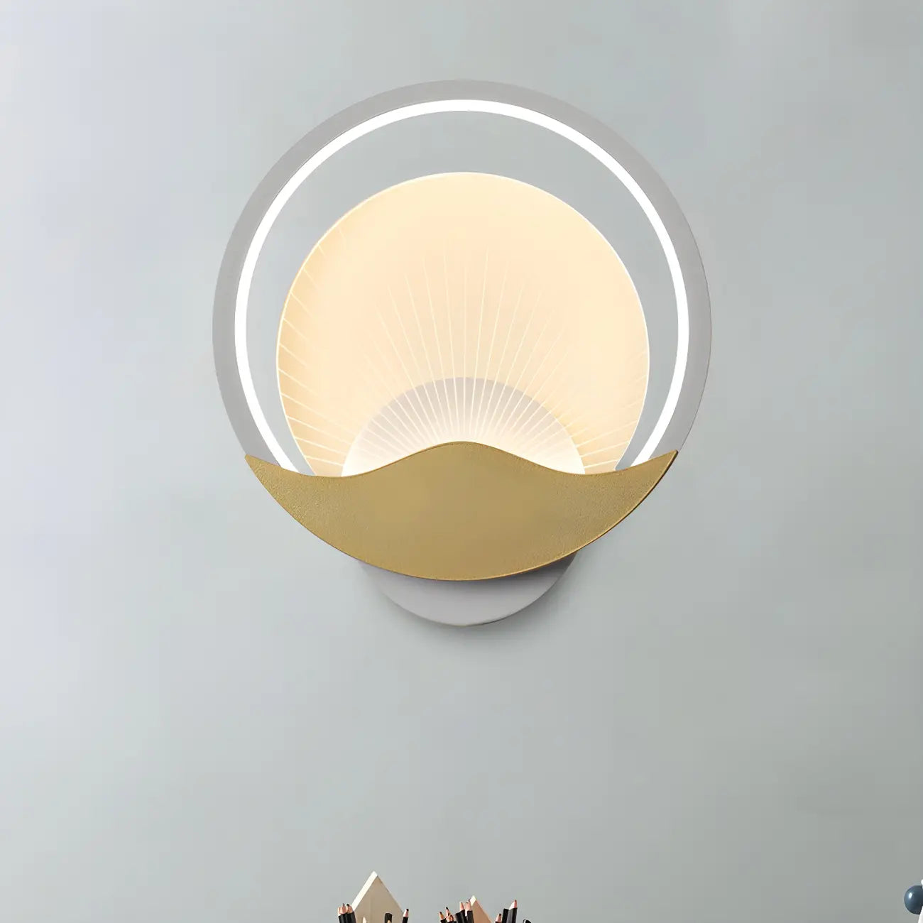 Applique murale LED moderne avec abat-jour en acrylique