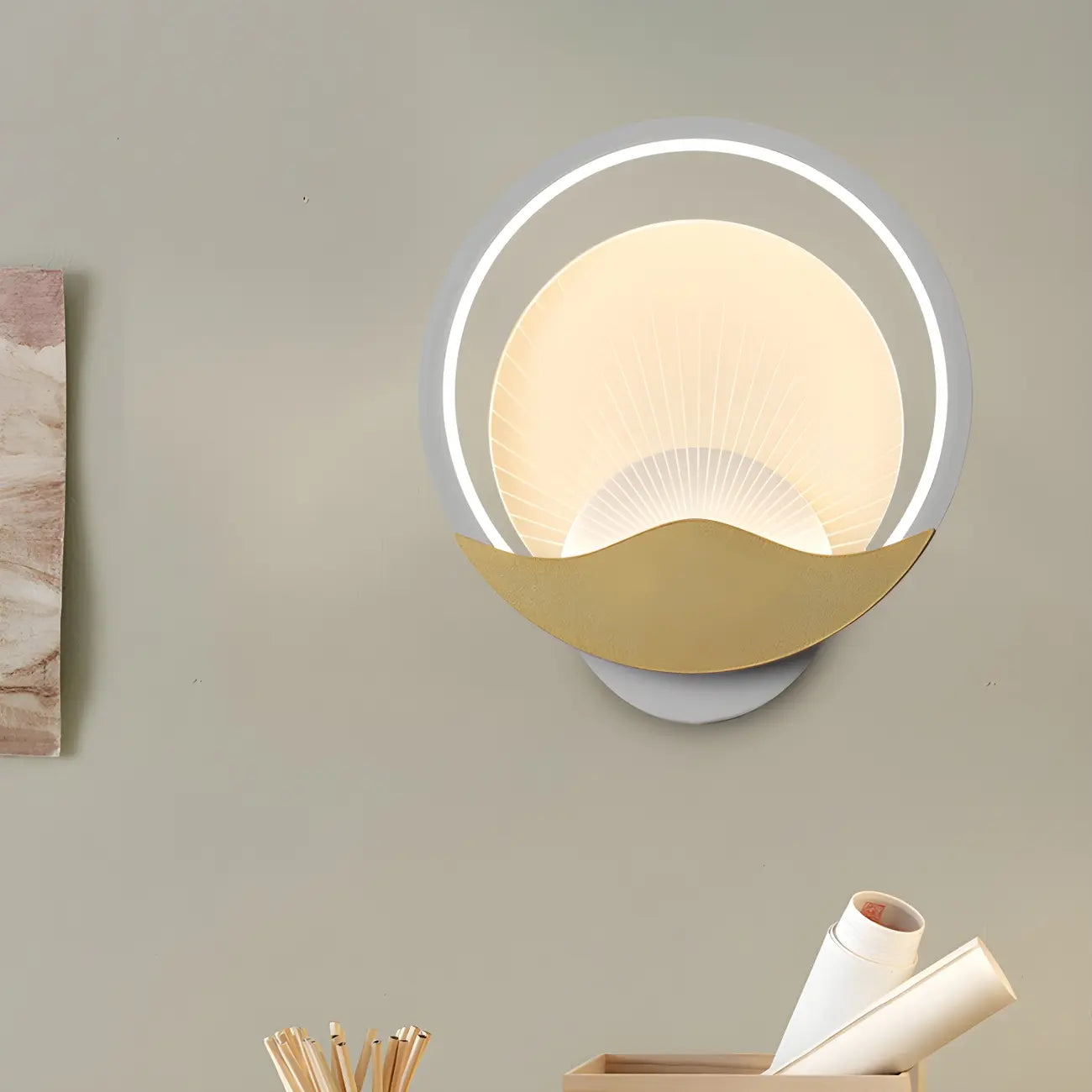 Applique murale LED moderne avec abat-jour en acrylique