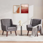 HUIMO Set di 2 poltrone moderne trapuntate
