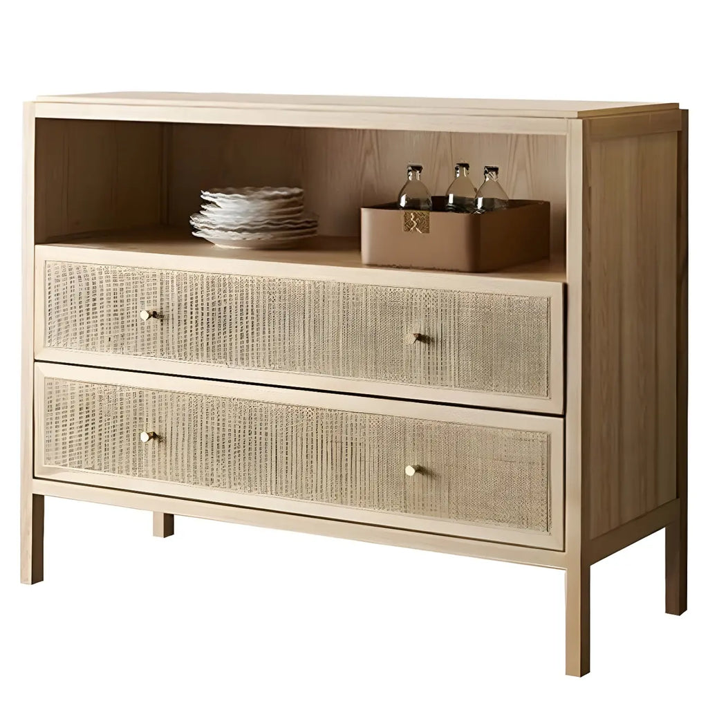 Commodes de célibataire tropicales en bois naturel avec tiroirs
