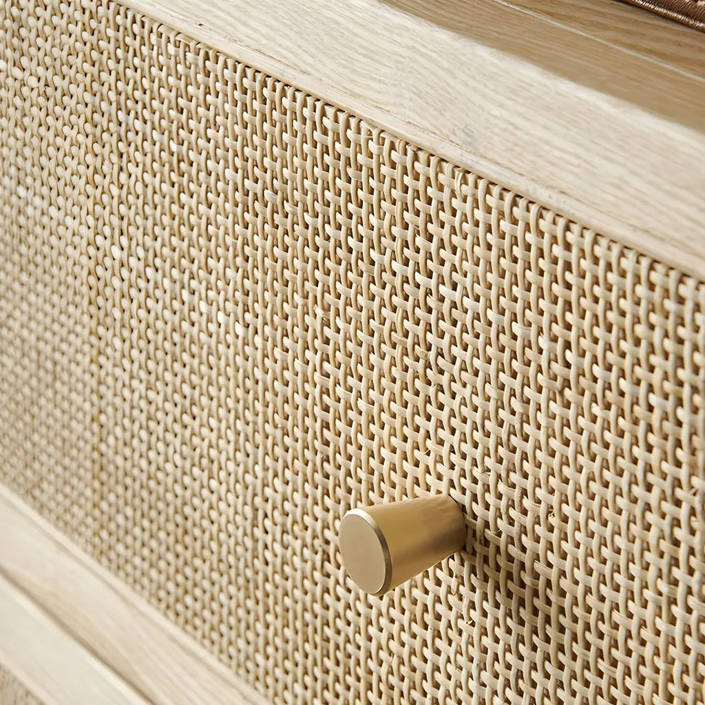 Commodes de célibataire tropicales en bois naturel avec tiroirs