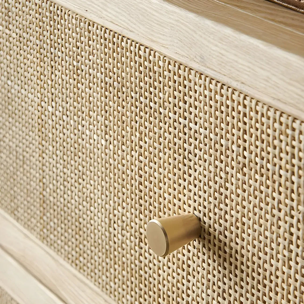 Commodes de célibataire tropicales en bois naturel avec tiroirs