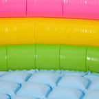 Intex Piscine gonflable pour enfants Sunset Glow colorée de 58 x 13 pouces pour l'arrière-cour et petites balles en plastique multicolores Fun Ballz avec sac de transport, lot de 100