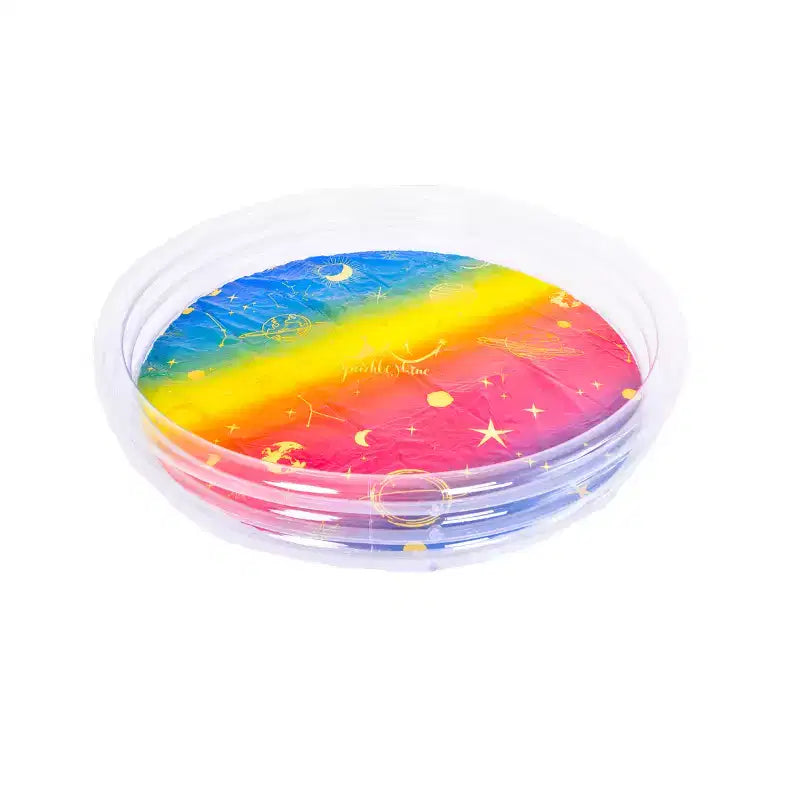 Pool Central Inflatable Round 3 Ring Rainbow Celestial Kiddie Swimming Pool - 61.5